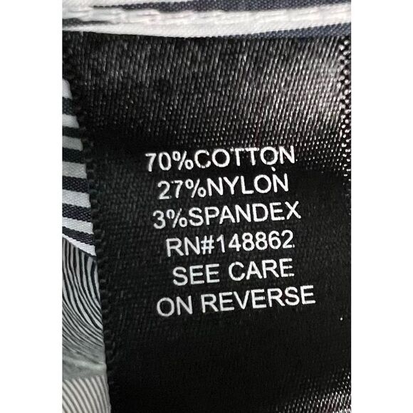 Torrid Black and White Pinstripe Button Up Long Sleeve Blouse - Picture 4 of 4